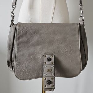 Miss Sixty Gray Leather Shoulder Bag 2000's y2k